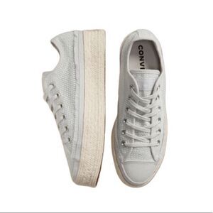 New! Converse Platform Bohemian Espadrilles Crochet Fringe Rare Chunky Sneakers